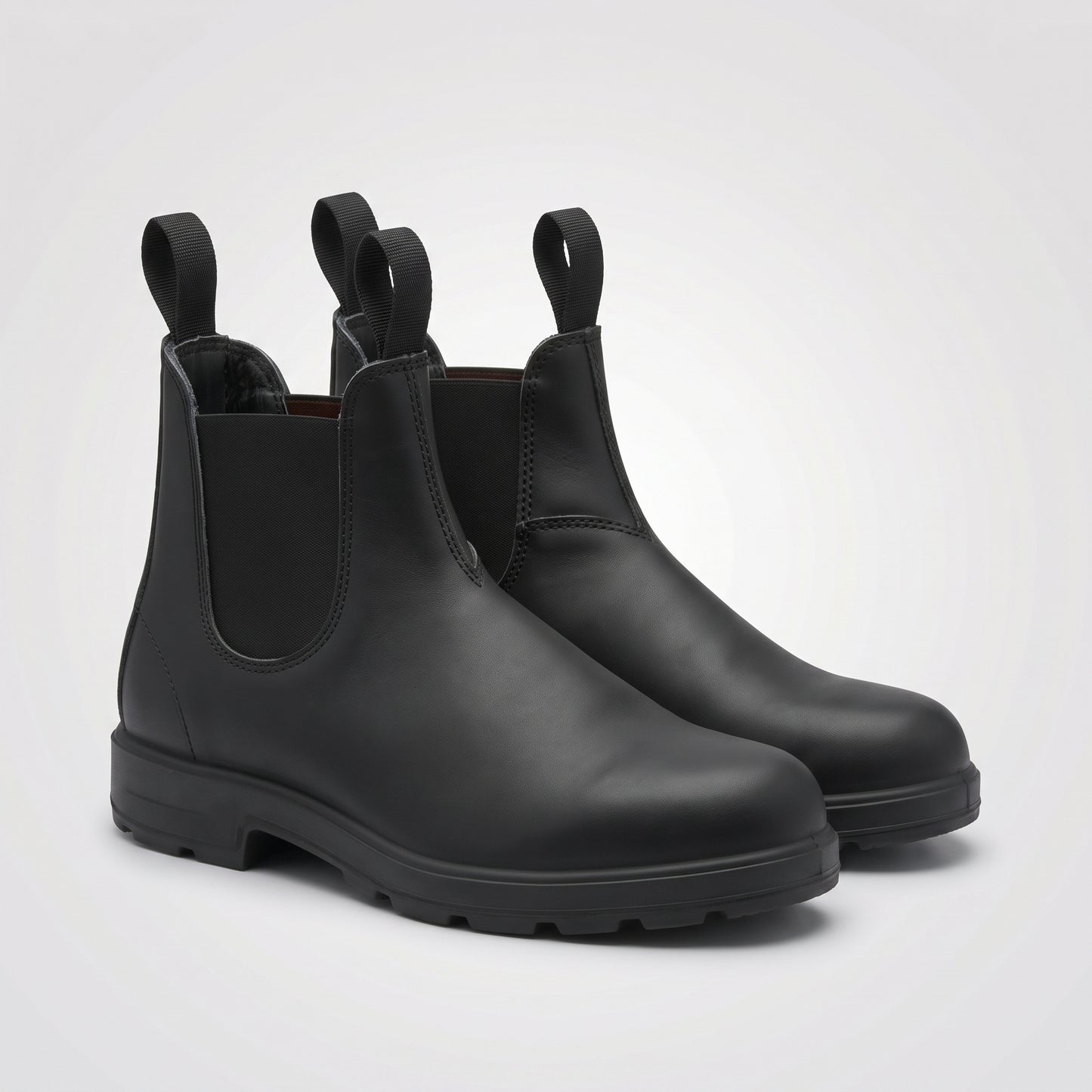 dipni mens ankle chelsea boots zwart front pair 14a