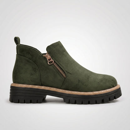 Dipni Women's Chunky Ankle Boots - Green