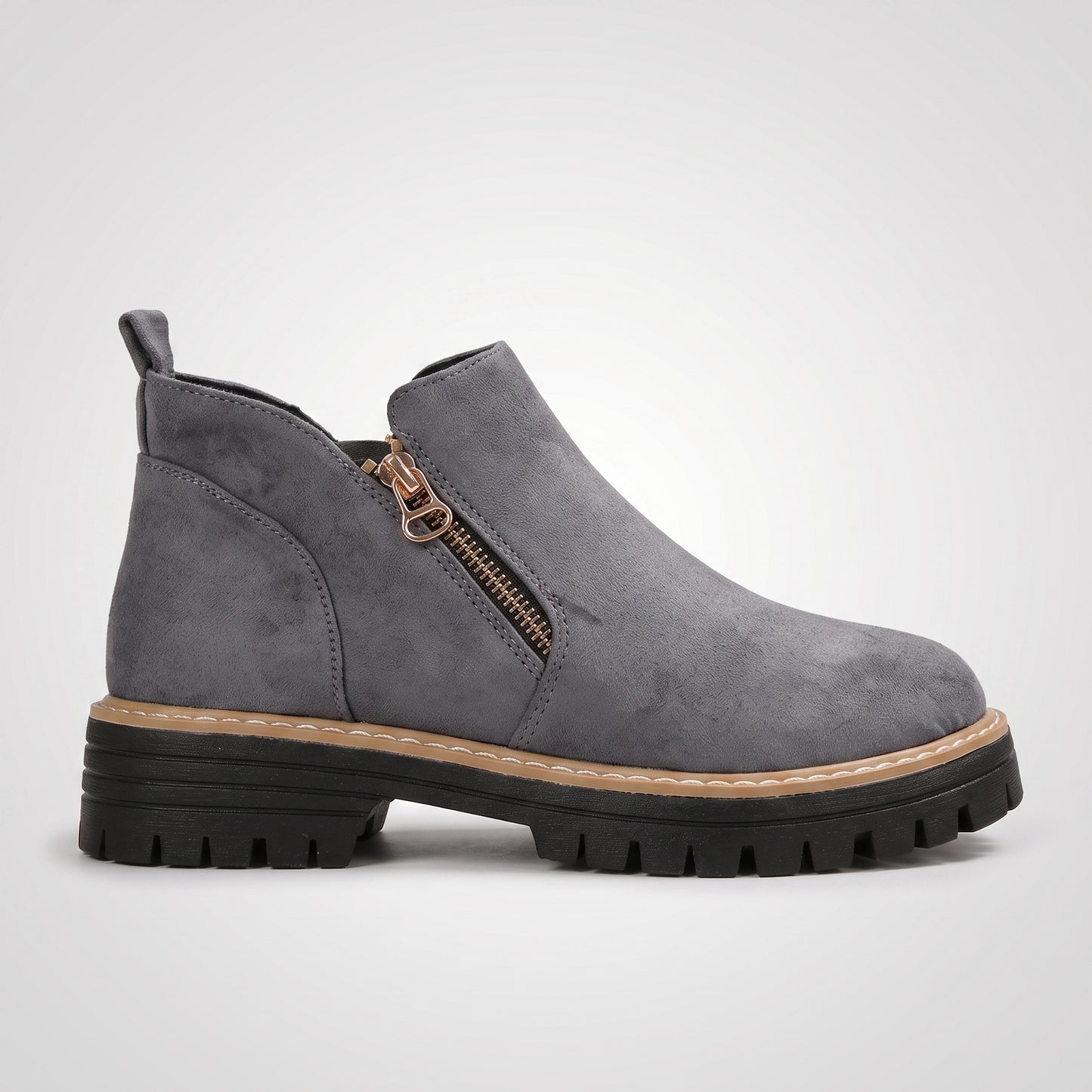 Dipni Women's Chunky Ankle Boots - Grey