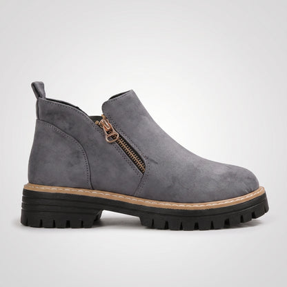Dipni Women's Chunky Ankle Boots - Grey