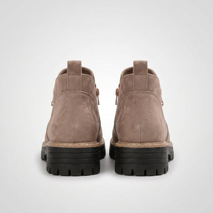 Dipni Women's Chunky Ankle Boots - Khaki Back View