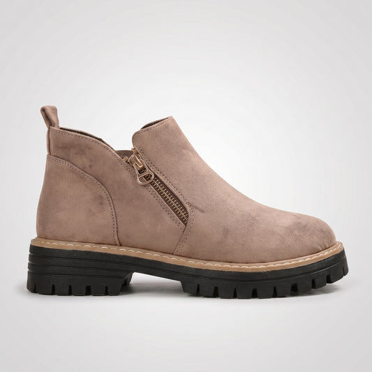 Dipni Women's Chunky Ankle Boots - Khaki
