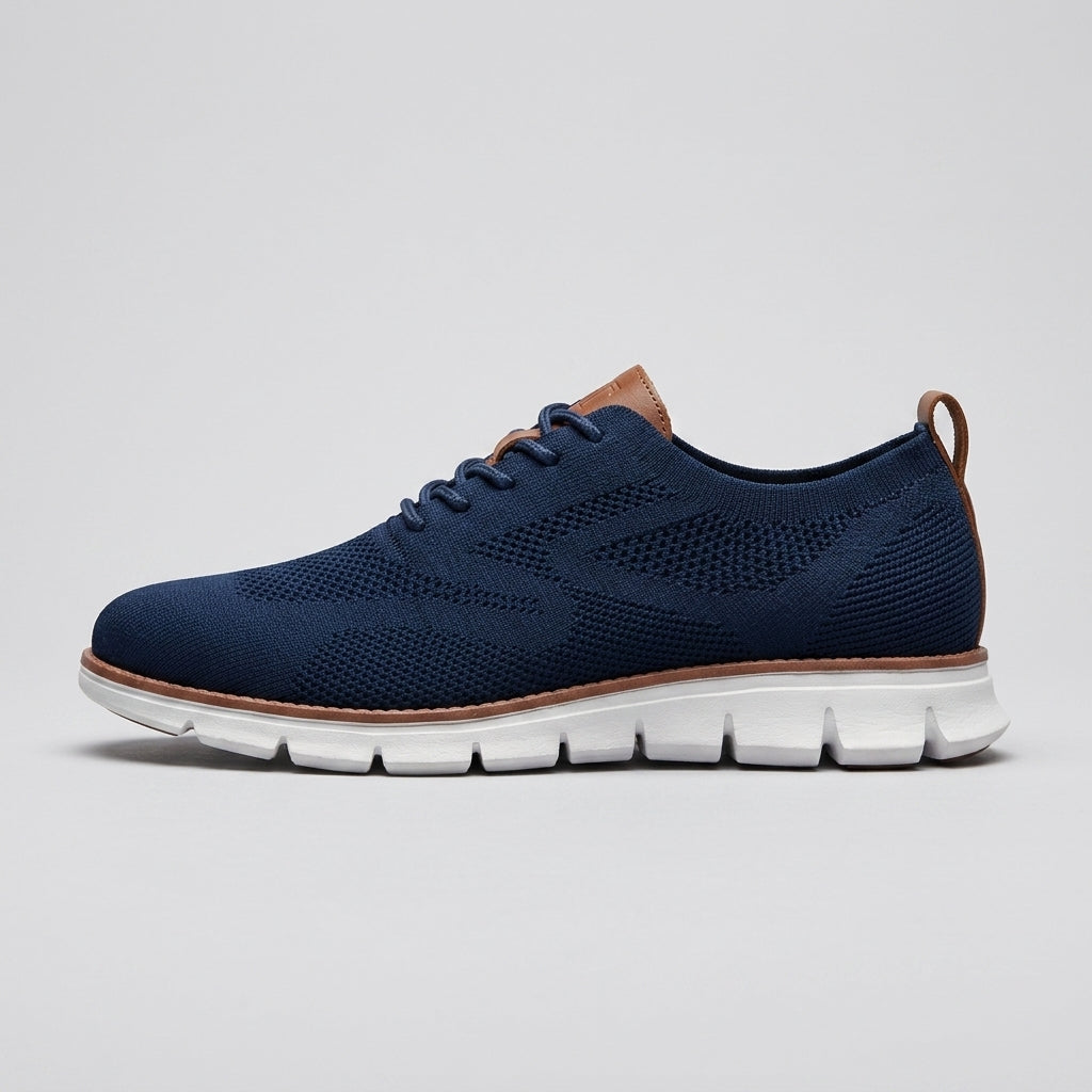 Dipni | Men's Smart Casual Sneakers - Knit Mesh, Cushioned Comfort