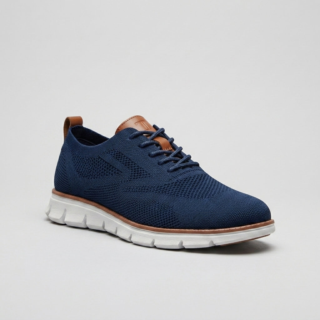Dipni | Men's Smart Casual Sneakers - Knit Mesh, Cushioned Comfort