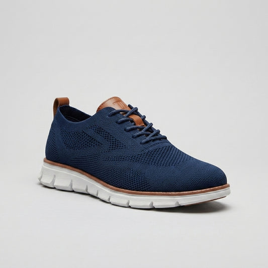 Dipni | Men's Smart Casual Sneakers - Knit Mesh, Cushioned Comfort