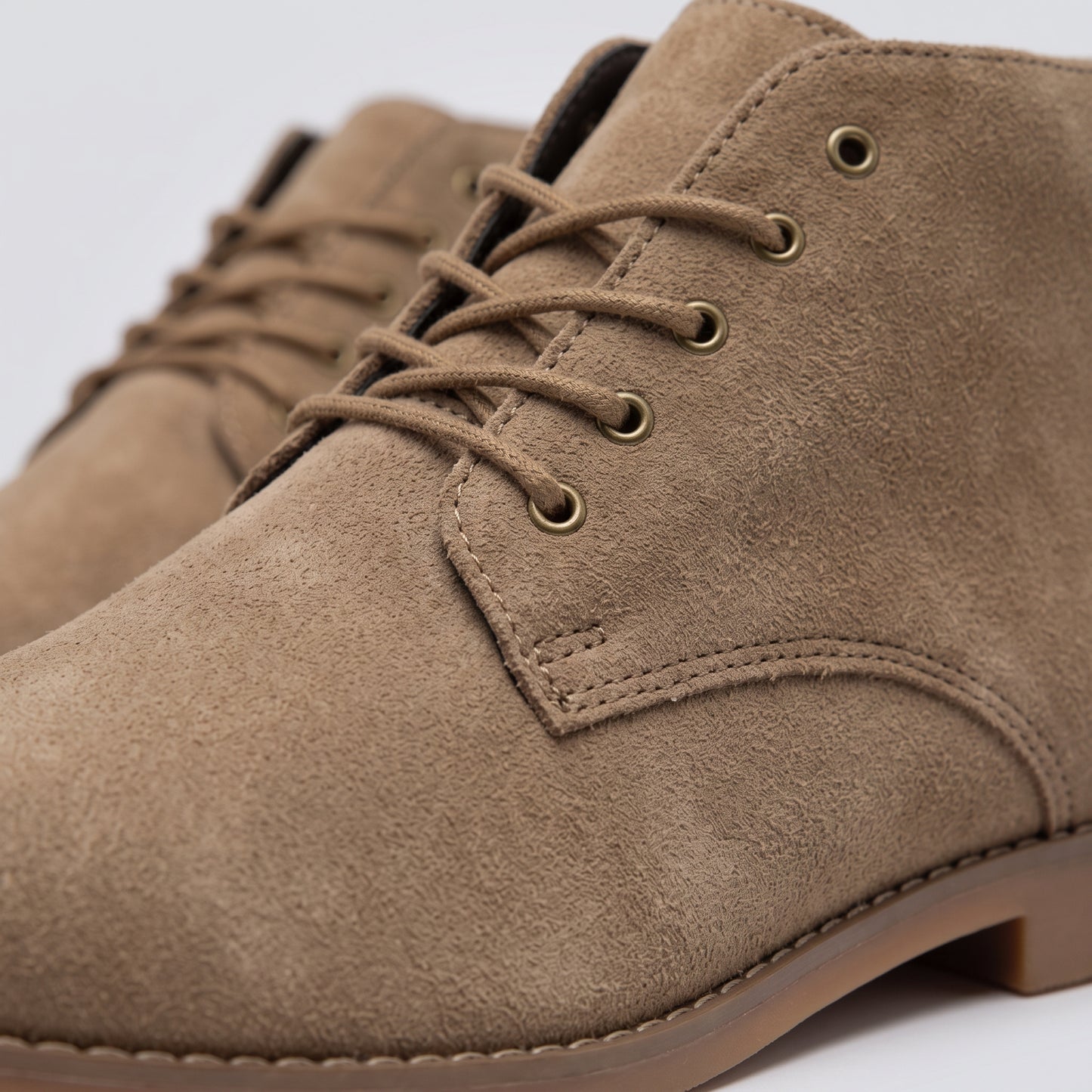 dipni mens ankle boots lace up khaki detail laces 03