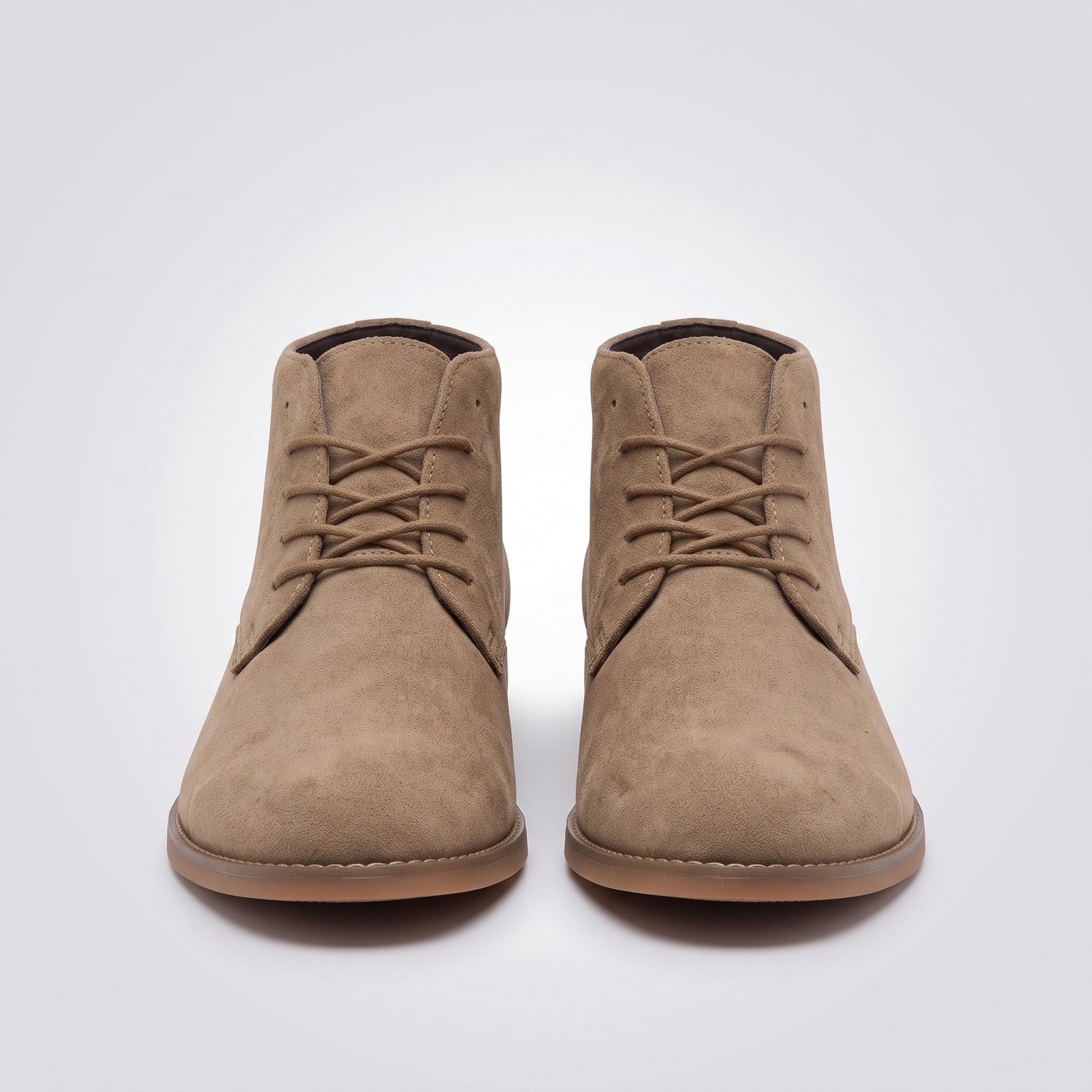 dipni mens ankle boots lace up khaki front pair 05