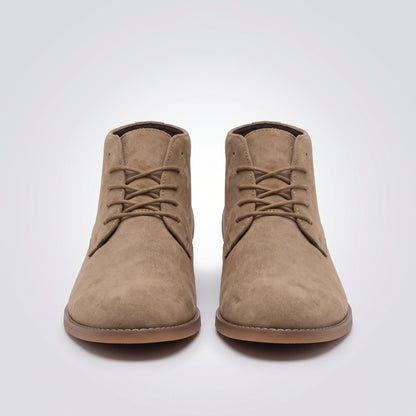 dipni mens ankle boots lace up khaki front pair 05