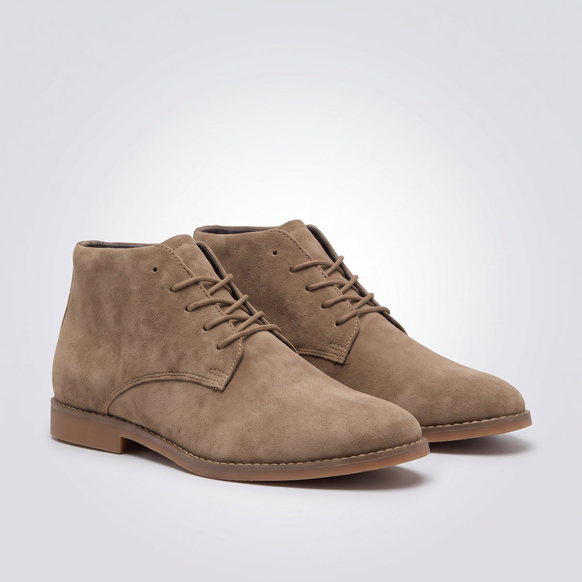 dipni mens ankle boots lace up khaki hero pair 3q 01