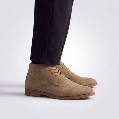 dipni mens ankle boots lace up khaki lifestyle 04