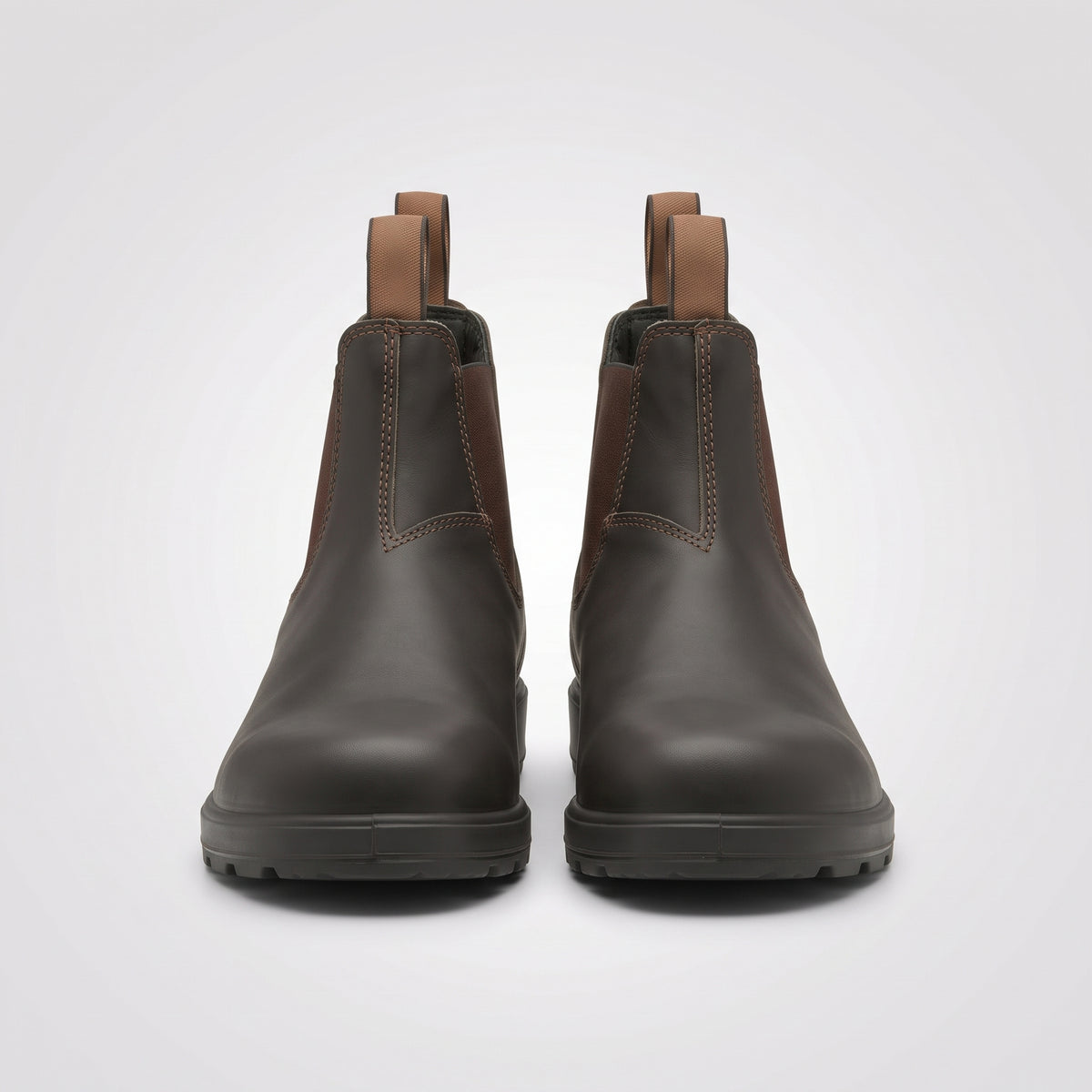dipni mens ankle chelsea boots bruin front pair 02