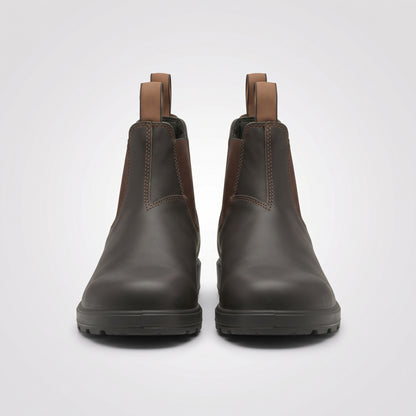 dipni mens ankle chelsea boots bruin front pair 02