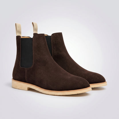 dipni mens casual chelsea boots slip on brown hero pair 3q 14c