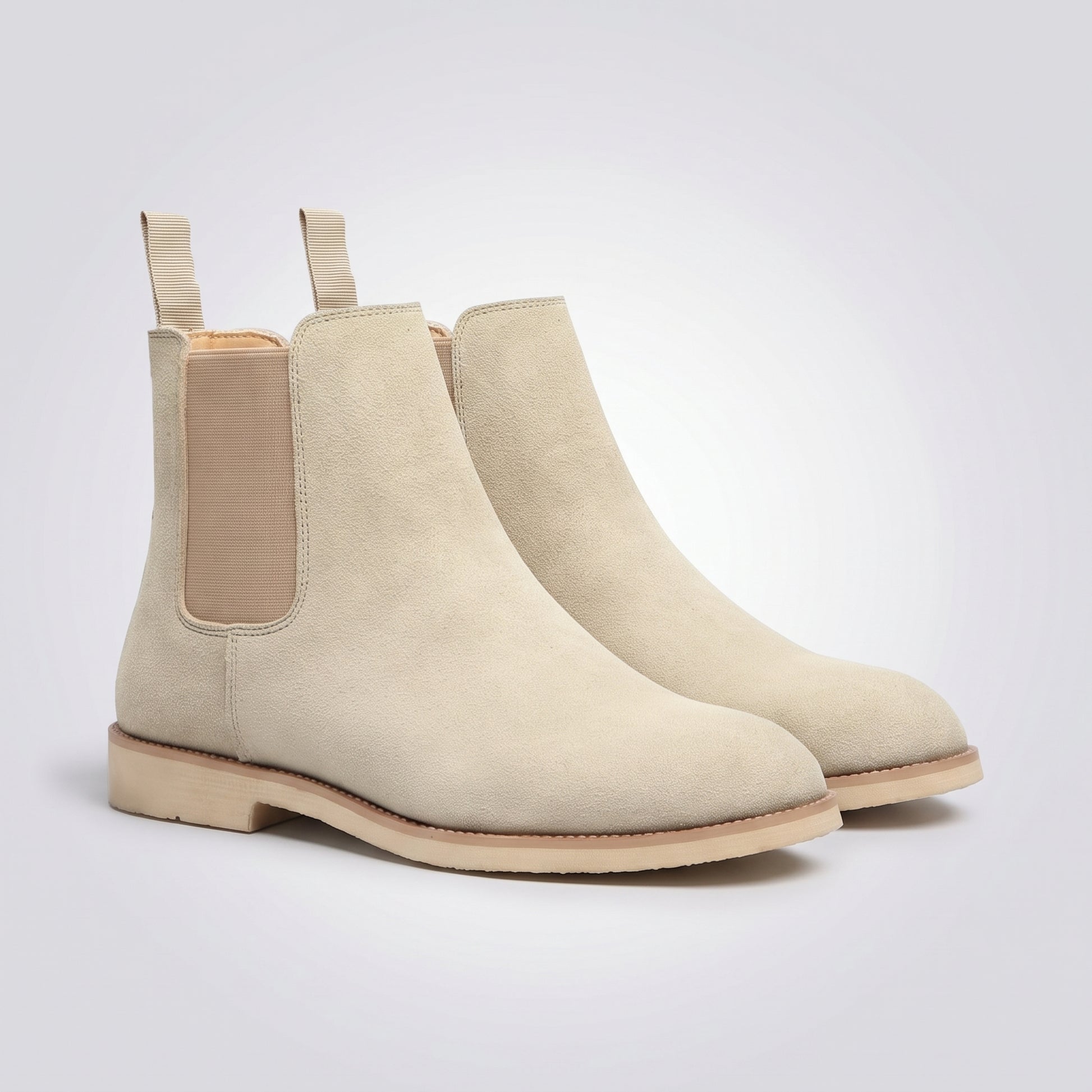 dipni mens casual chelsea boots slip on cream hero pair 3q 14a