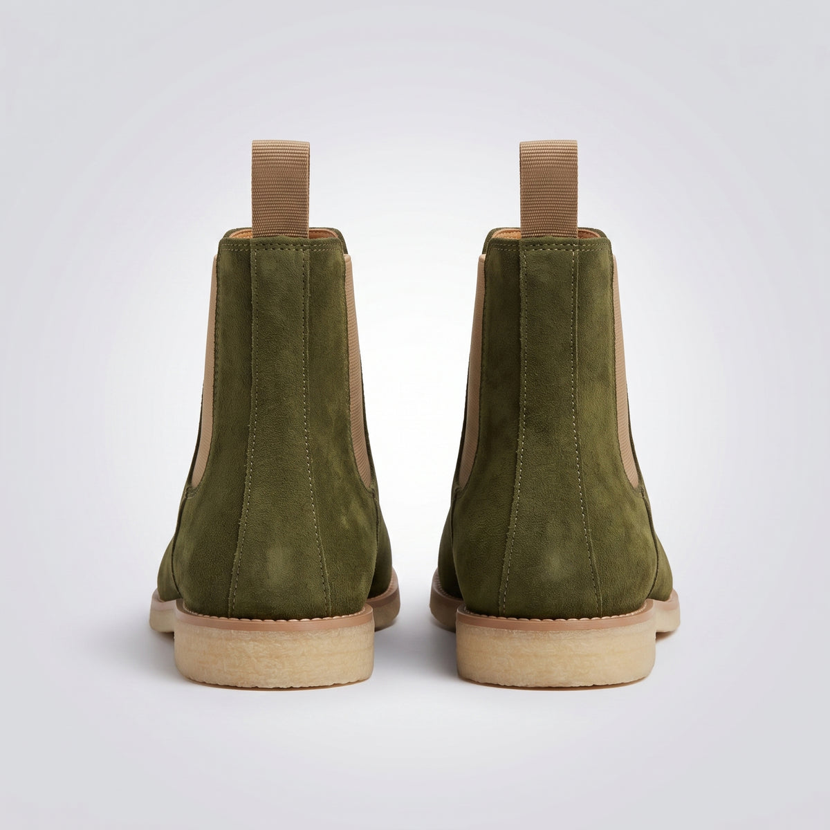 dipni mens casual chelsea boots slip on groen back pair 04