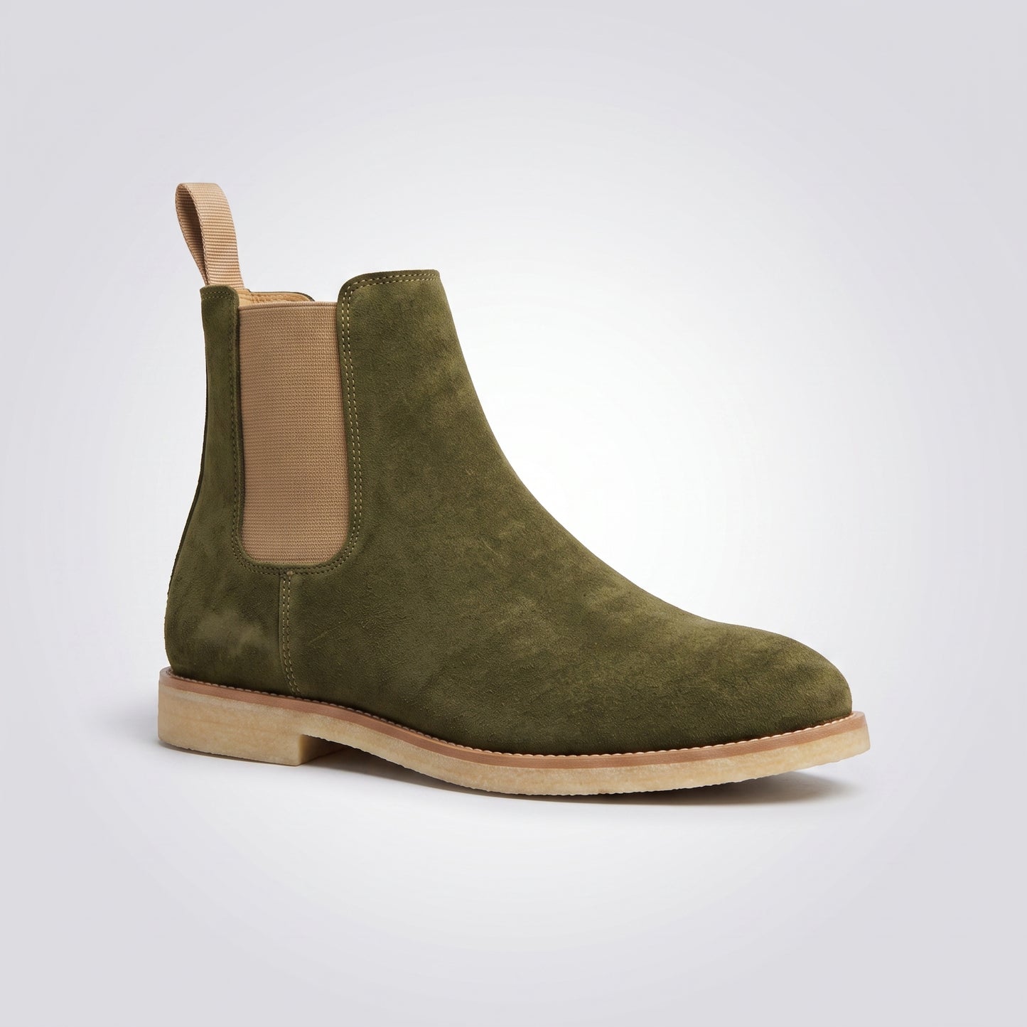 dipni mens casual chelsea boots slip on groen hero pair 3q 01