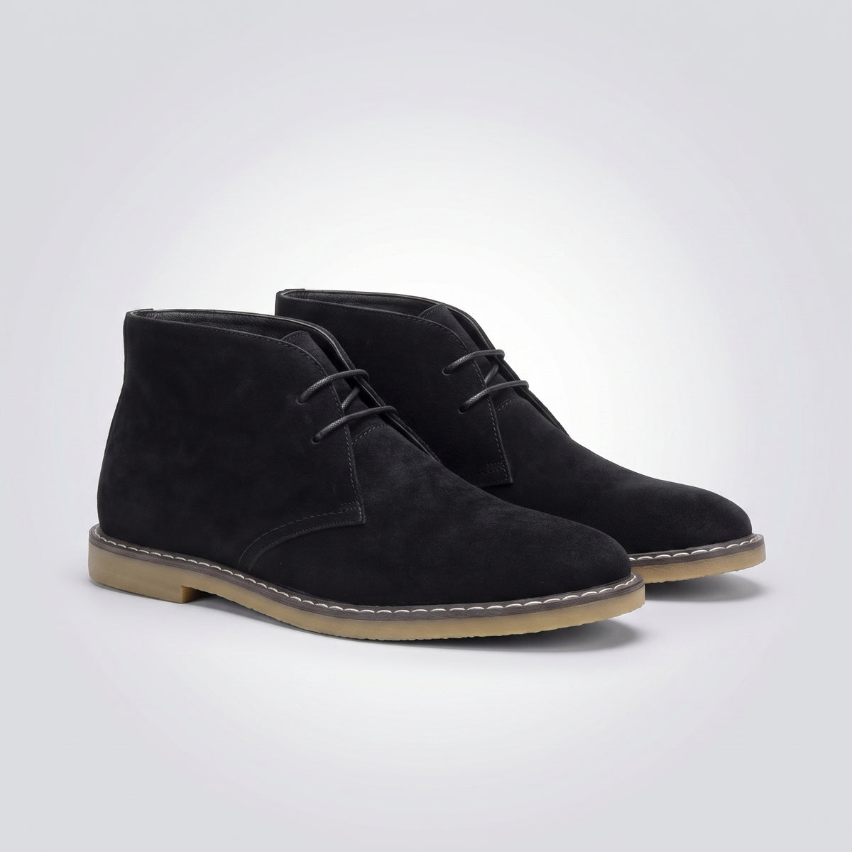 dipni mens desert chukka boots suede zwart hero 14b