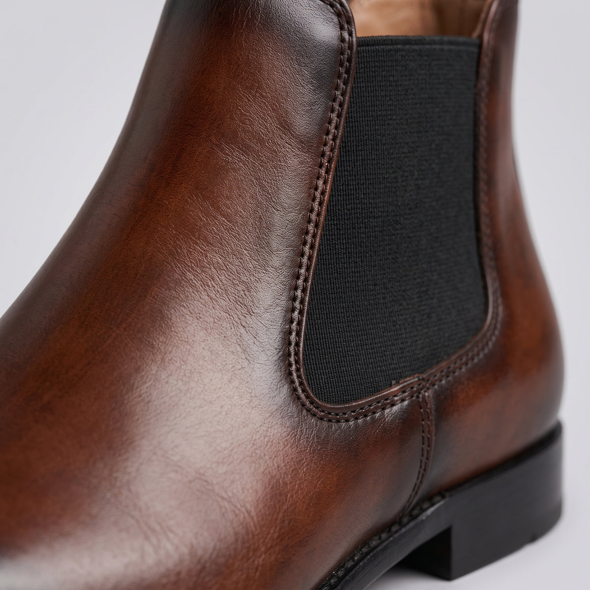 dipni mens dress chelsea boots slip on bruin detail elastic 08