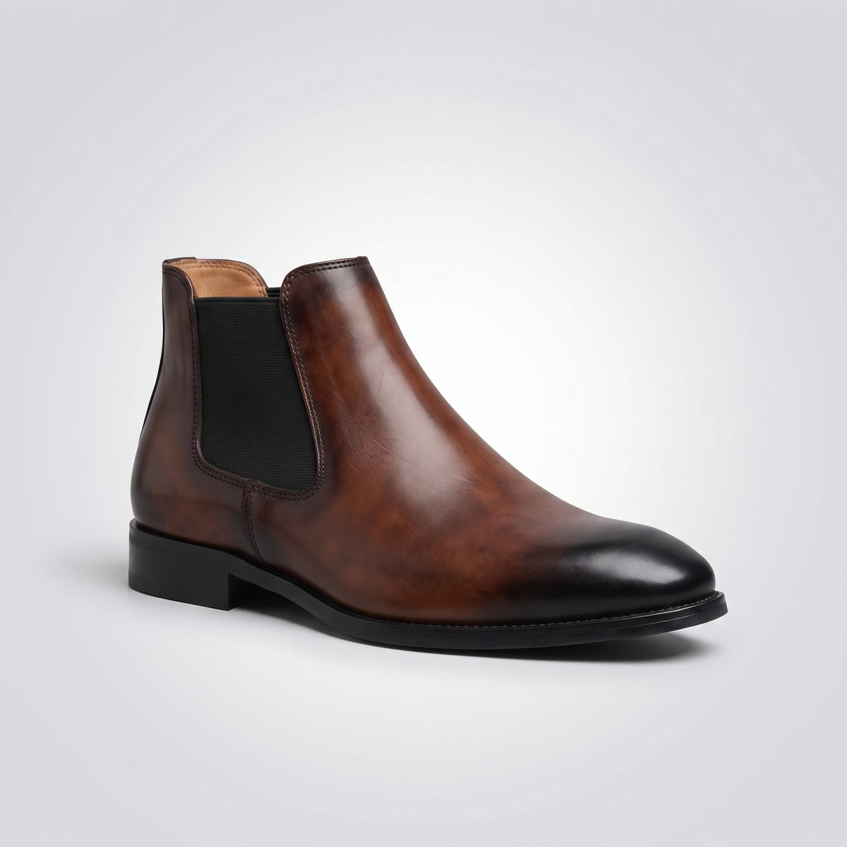 dipni mens dress chelsea boots slip on bruin hero pair 3q 01