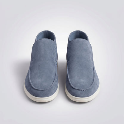 dipni mens slip on loafers blauwgrijs front above 02