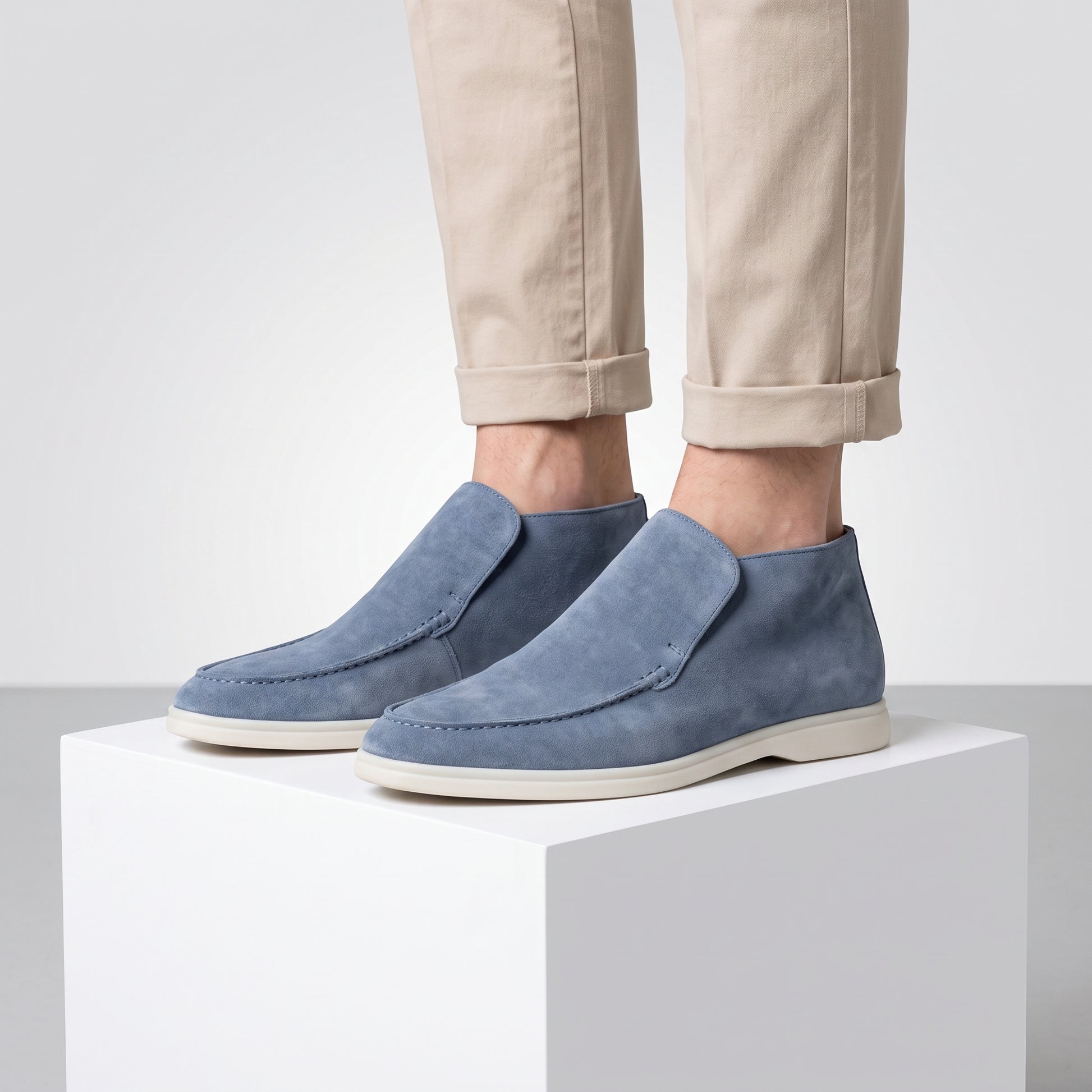 dipni mens slip on loafers blauwgrijs lifestyle 05