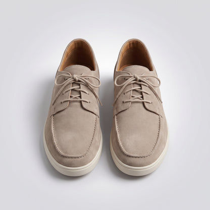 dipni mens slip on loafers casual dress beige frontal