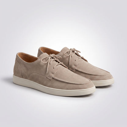 dipni mens slip on loafers casual dress beige pair angle