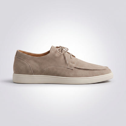 dipni mens slip on loafers casual dress beige side
