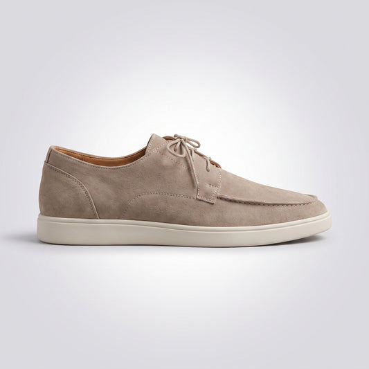 dipni mens slip on loafers casual dress beige side