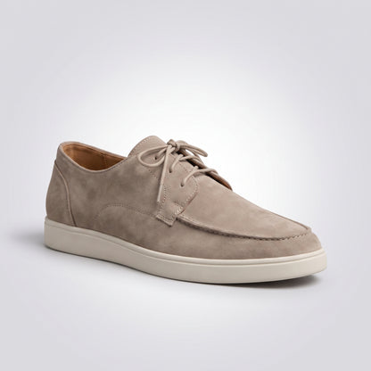dipni mens slip on loafers casual dress beige single angle