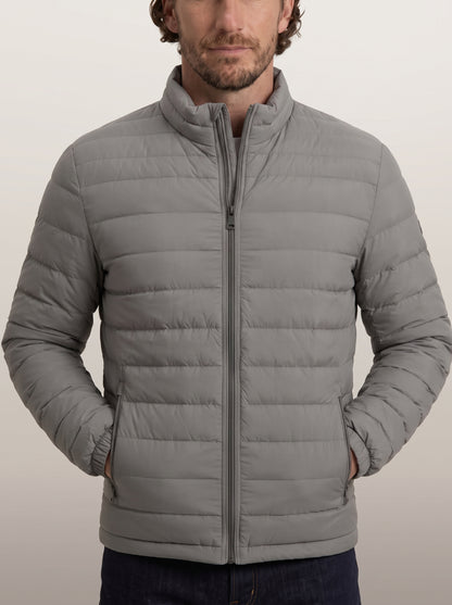 dipni mens winter puffer jacket casual grijs model half 02