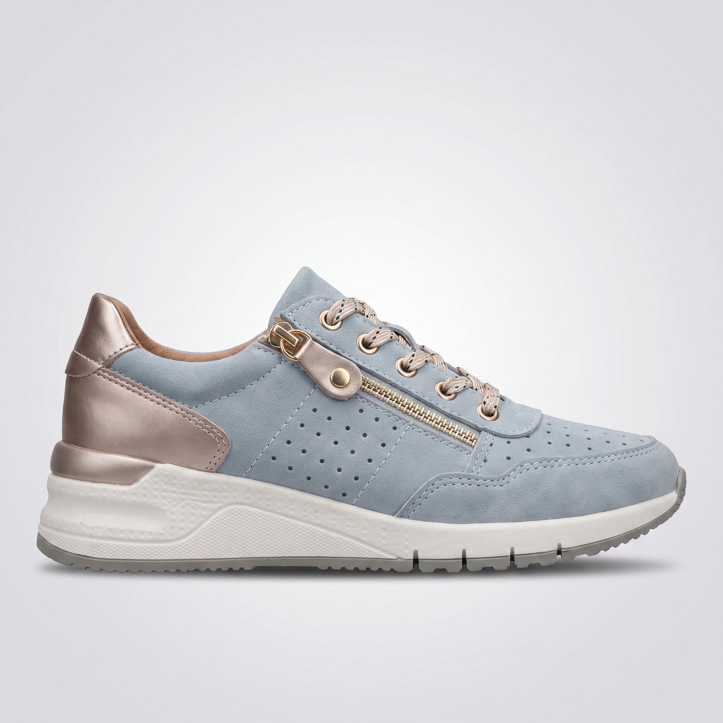 Dipni Women's All-Day Walking Shoes Vegan Suede - Light Blue
