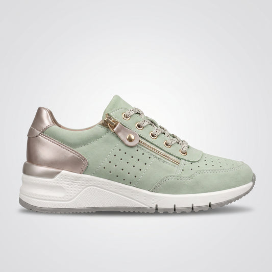 Dipni Women's All-Day Walking Shoes Vegan Suede - Mint