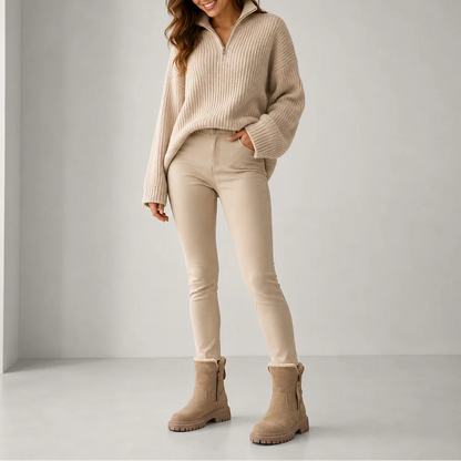 Dipni | Women's Ankle Boots Faux Fur Lined