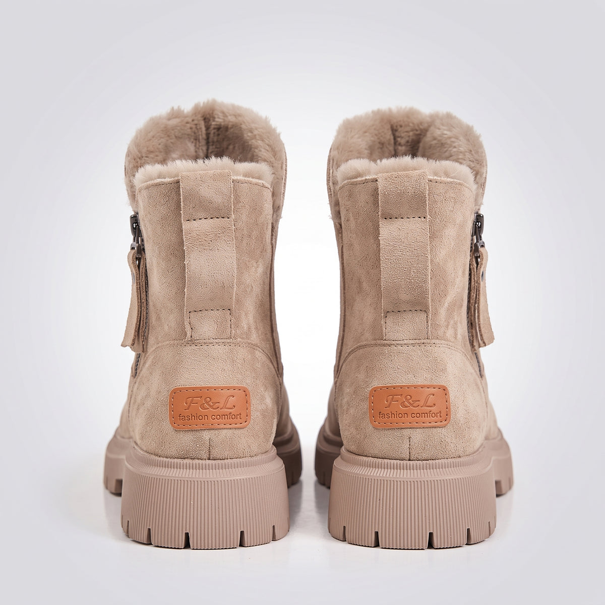 Dipni | Women's Ankle Boots Faux Fur Lined