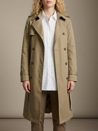 dipni womens belted trench coat khaki variant 13
