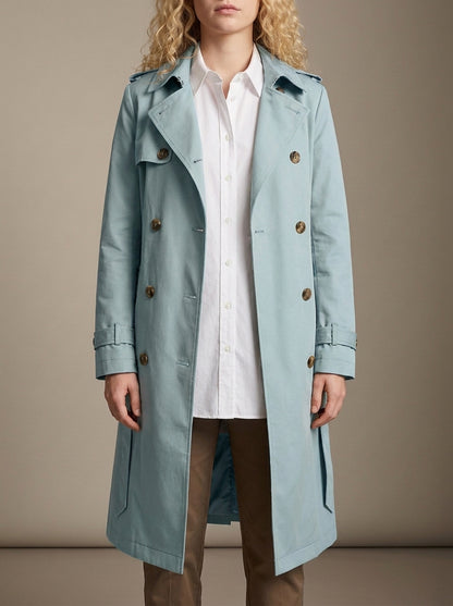 dipni womens belted trench coat lightblue variant 14