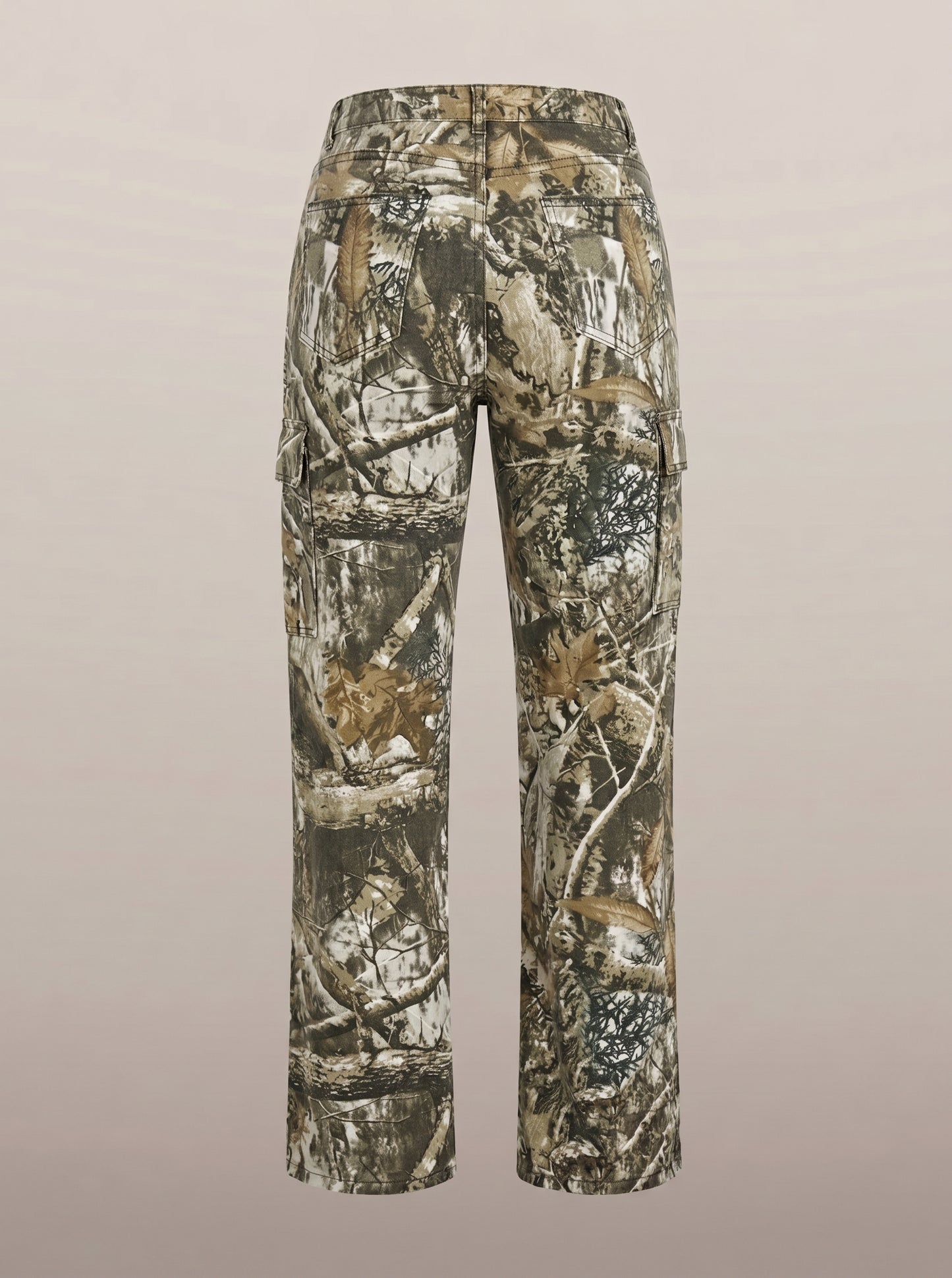 Dipni | Women's Camo Cargo Pants High Rise Loose Fit