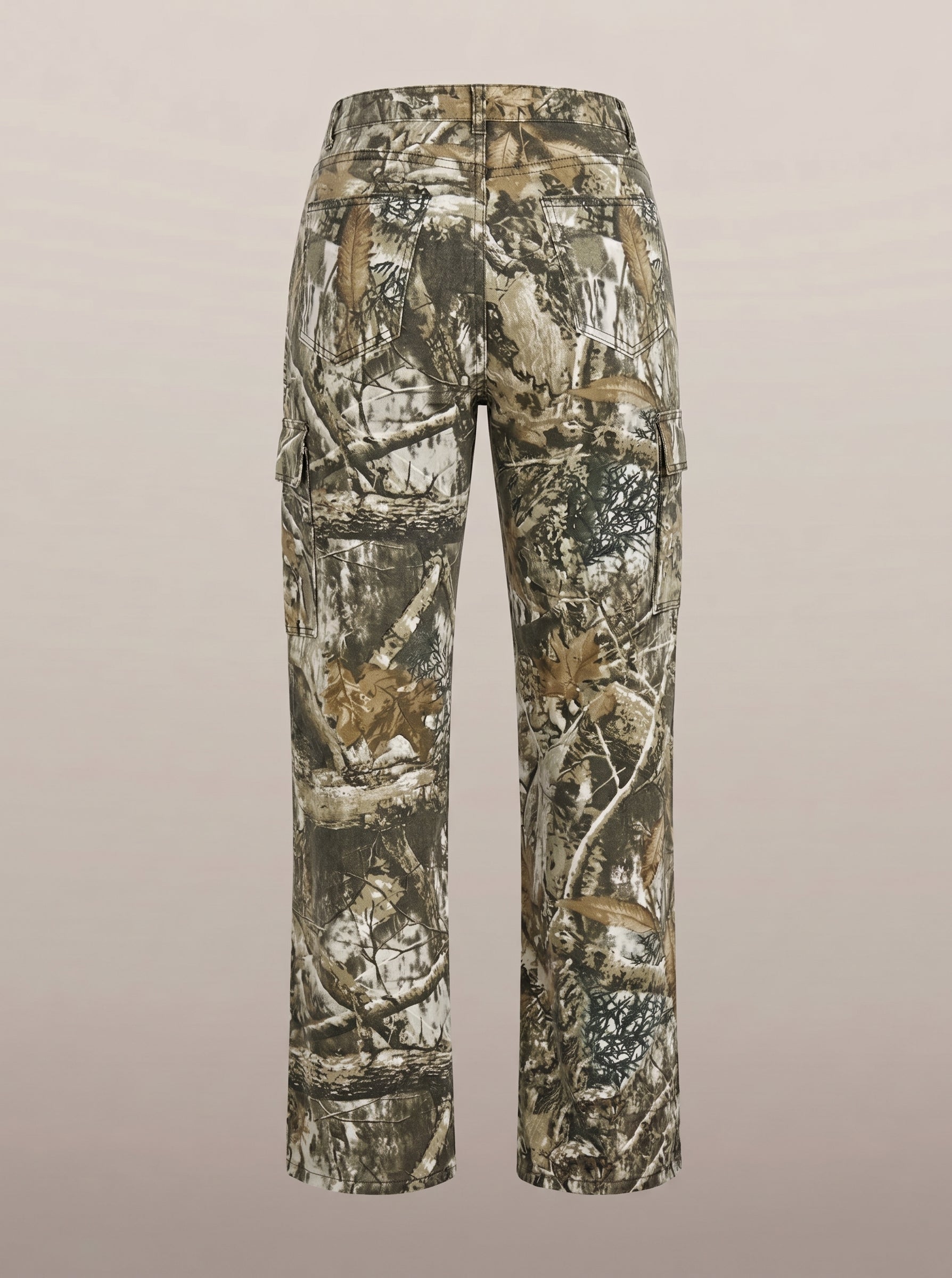Dipni | Women's Camo Cargo Pants High Rise Loose Fit