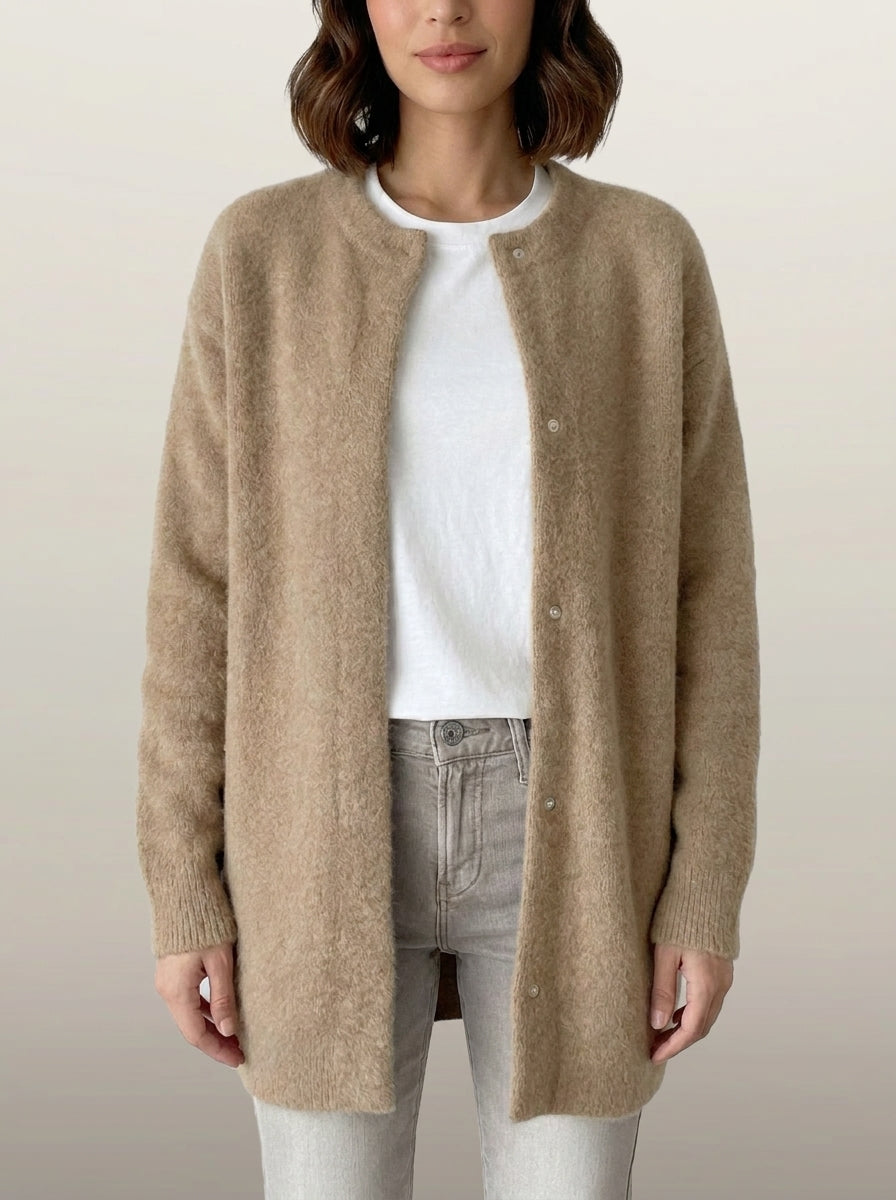 dipni womens chunky knit cardigan oversized beige 09 tight