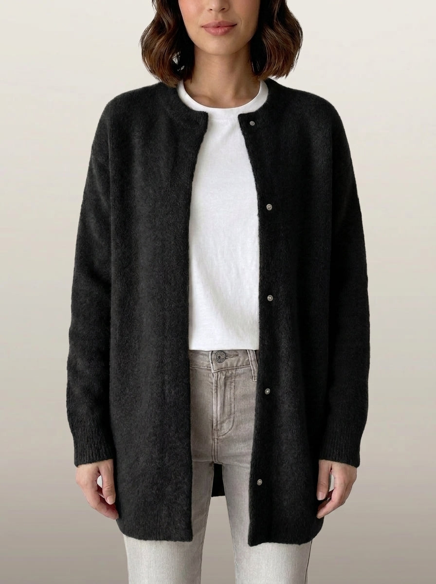 dipni womens chunky knit cardigan oversized black 10 tight