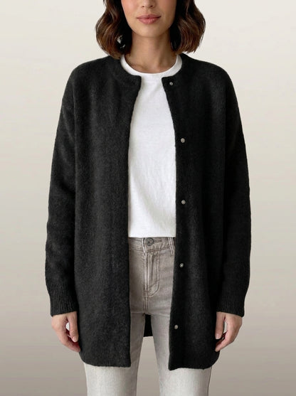 dipni womens chunky knit cardigan oversized black 10 tight