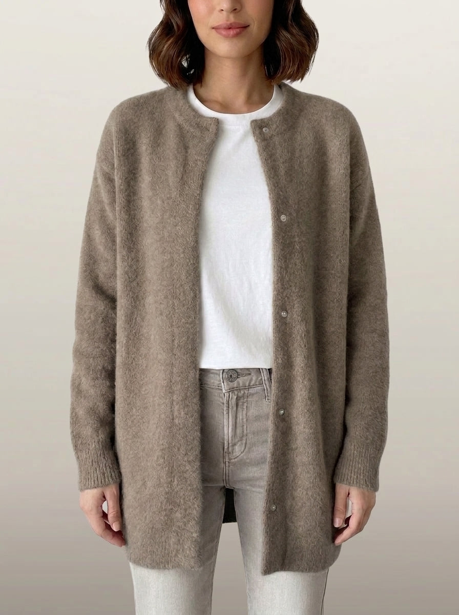 dipni womens chunky knit cardigan oversized dark brown 10 tight