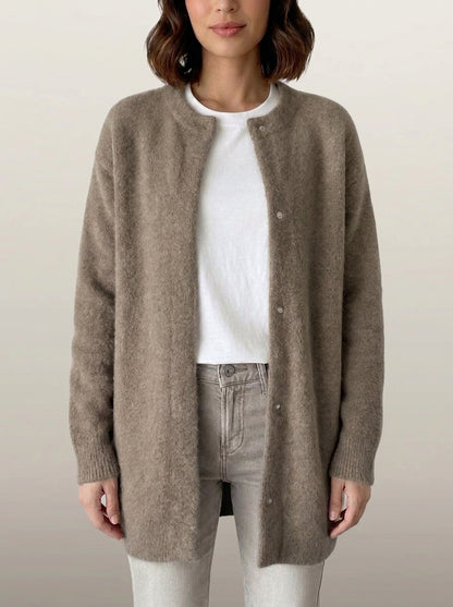 dipni womens chunky knit cardigan oversized dark brown 10 tight