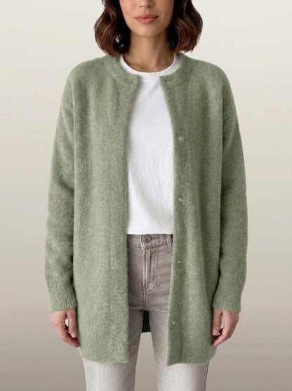 dipni womens chunky knit cardigan oversized green 10 tight
