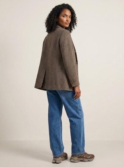Dipni | Women's Oversized Blazer - Structured Button-Front