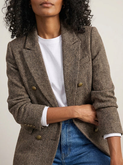Dipni | Women's Oversized Blazer - Structured Button-Front