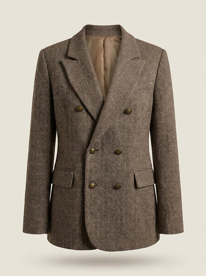 Dipni | Women's Oversized Blazer - Structured Button-Front