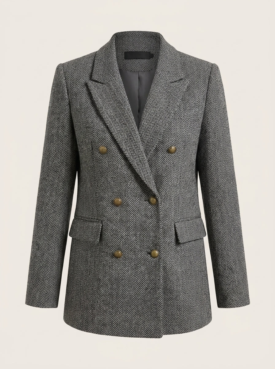 Dipni | Women's Oversized Blazer - Structured Button-Front