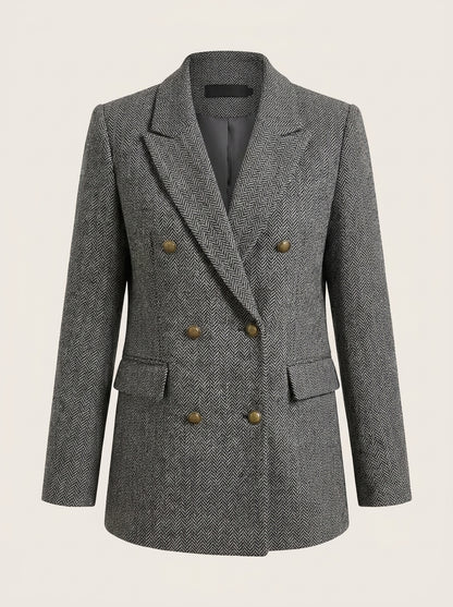 Dipni | Women's Oversized Blazer - Structured Button-Front